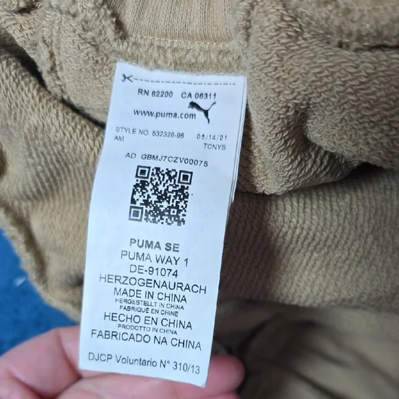 Puma X Maison Kitsune Beige Joggers Mens Large
